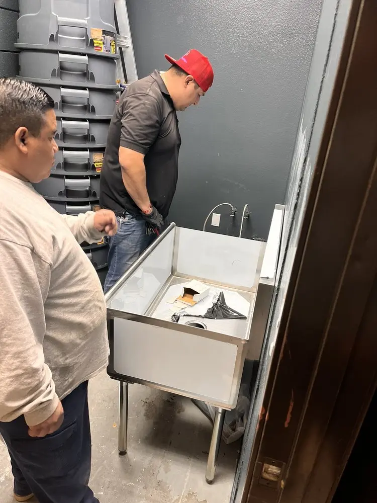 Commercial plumbing and sink installation in Westminster